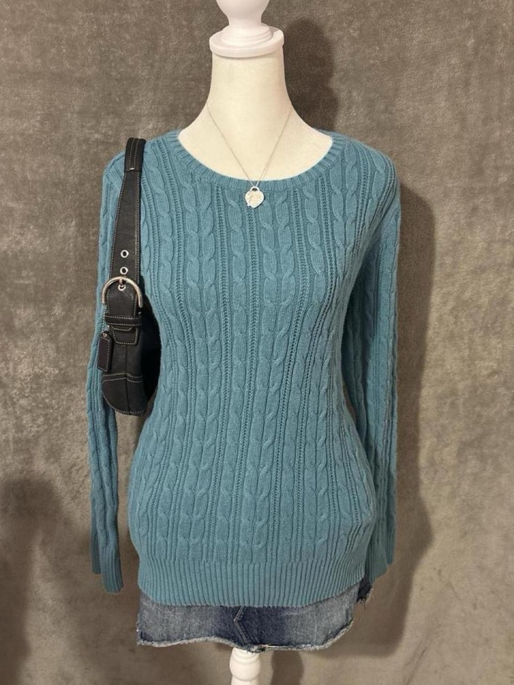 VTG Blue Knitted Long Sleeve St John’s Bay Sweater